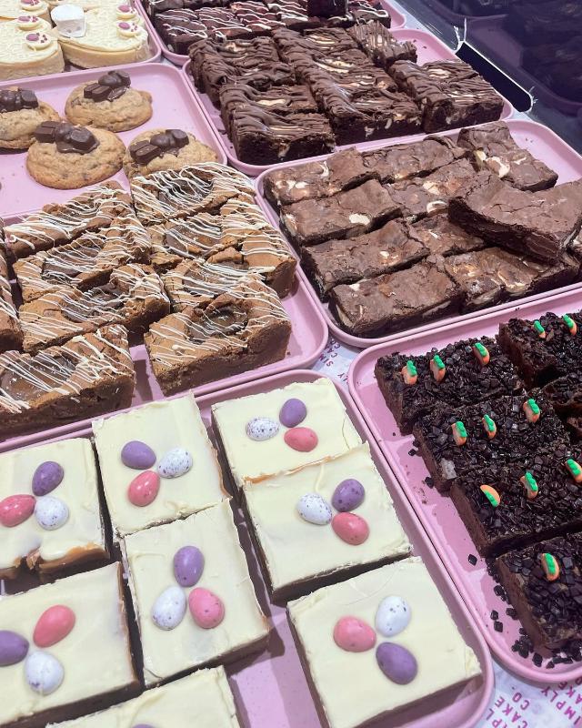 Aerial shot of our brownie collection