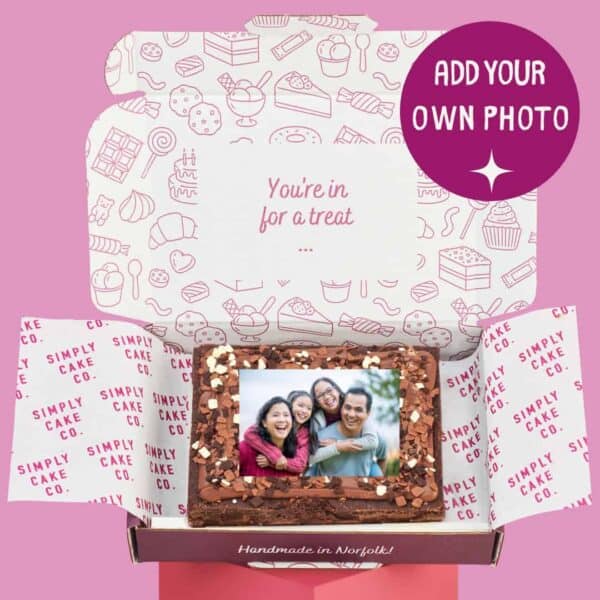 Image of our personalised photo brownie slab