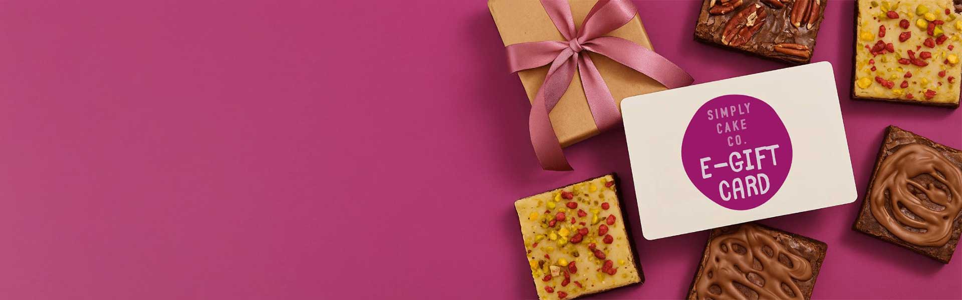 Image of our gift card with brownies