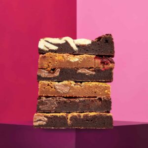 Image of an assortment stack of our brownies