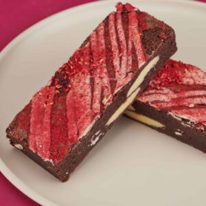Image of our raspberry brownie