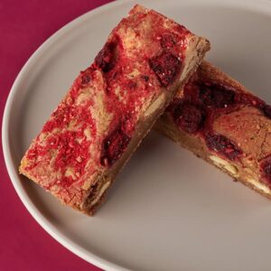 Image of our raspberry blondie