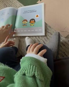Cute children’s book about volcanoes with a delicious brownie treat.