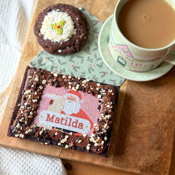 Personalised Christmas Santa Brownie Slab - Image 7