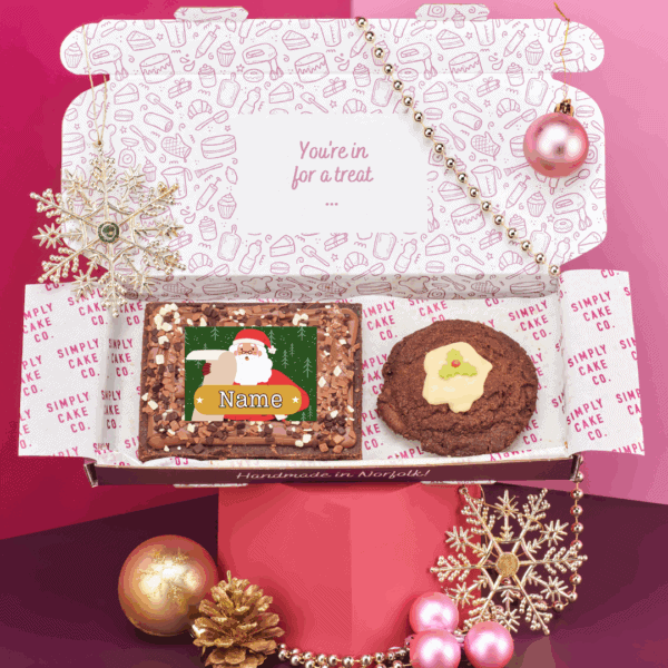 Personalised Christmas Santa Brownie Slab - Image 2