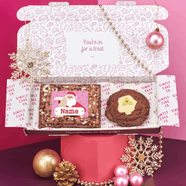 Personalised Christmas Santa Brownie Slab