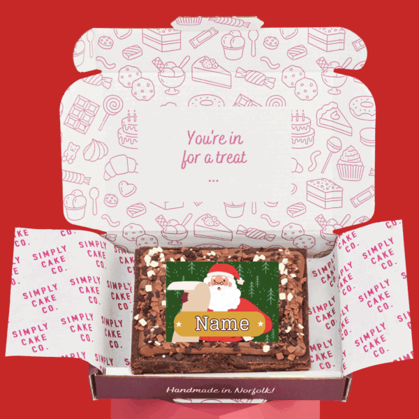 Personalised Christmas Santa Brownie Slab - Image 4