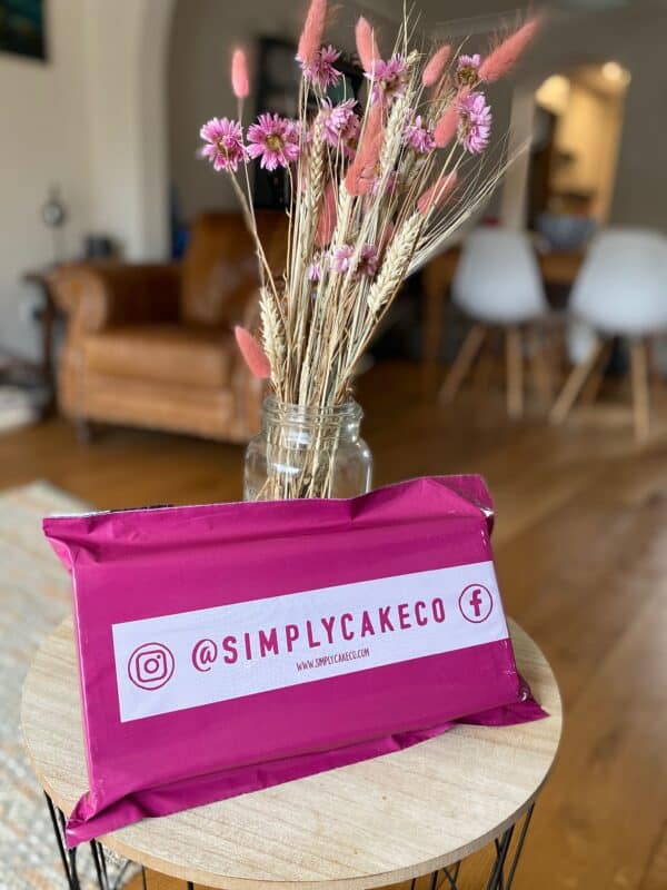 Personalised Valentine’s Brownie Slab with initial decoration, perfect for gifting.